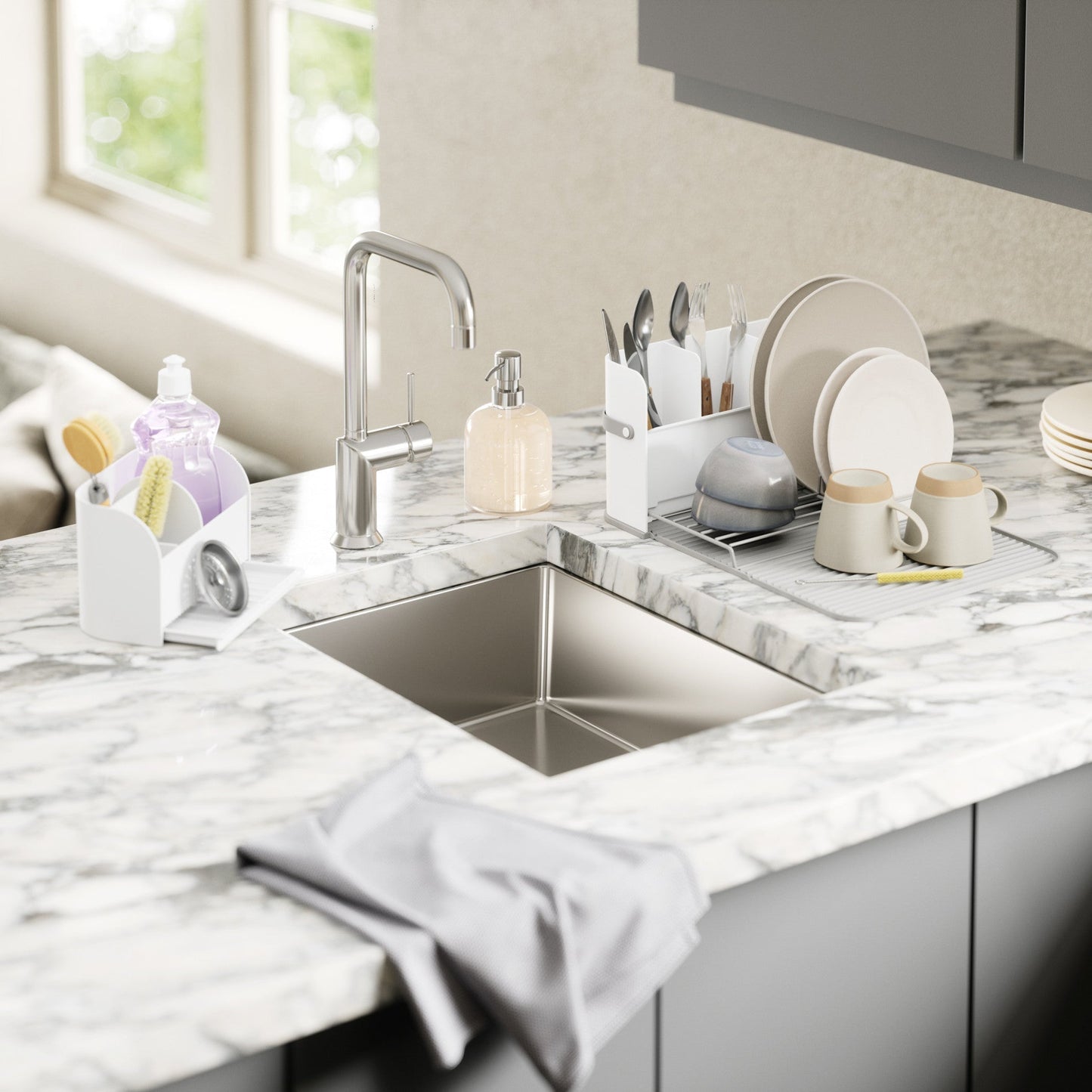 Sink Caddy with Soap Pump